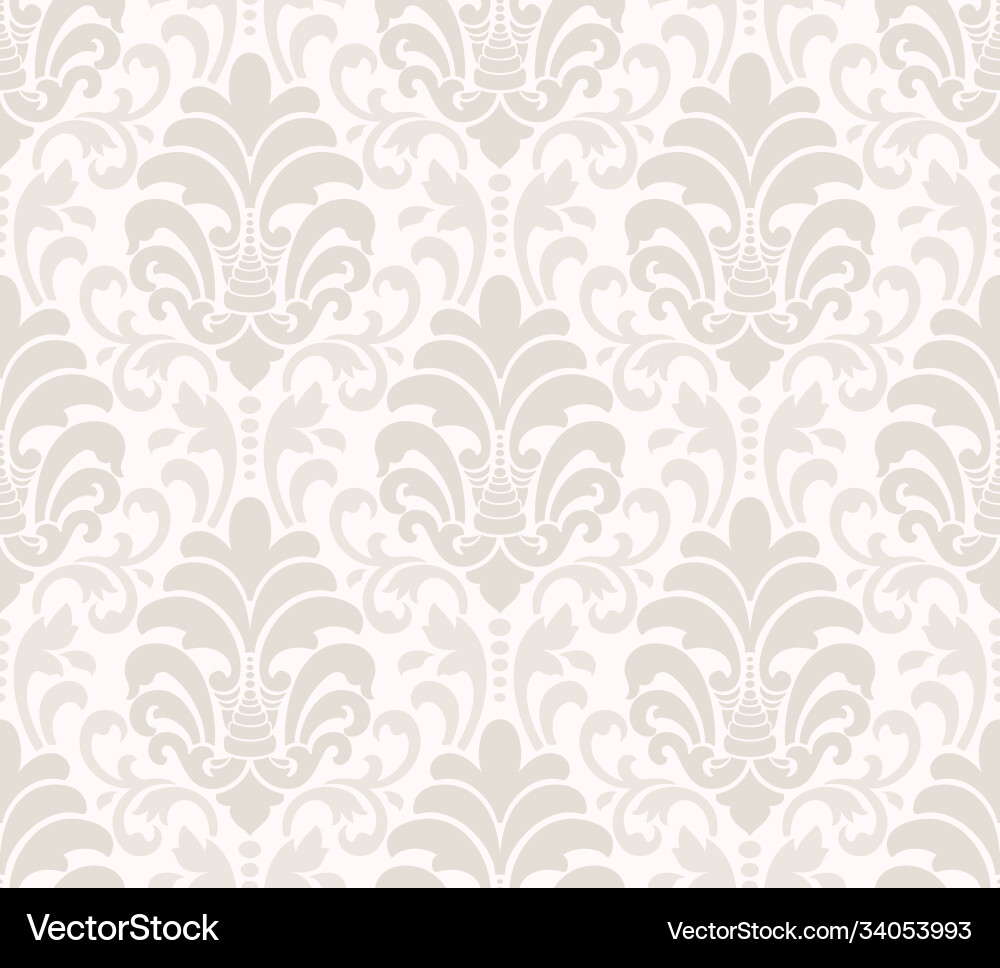 Damask seamless pattern element classical Damask seamless pattern element classical vector image