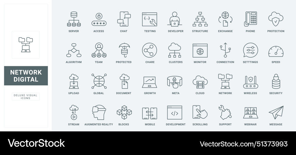Digital data network communication services Digital data network communication services Vector Image