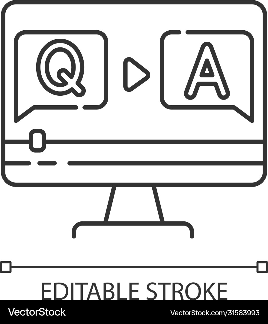 Frage & Antwort Video Pixel perfekt linear Frage & Antwort Video Pixel perfekt linear vektorbild