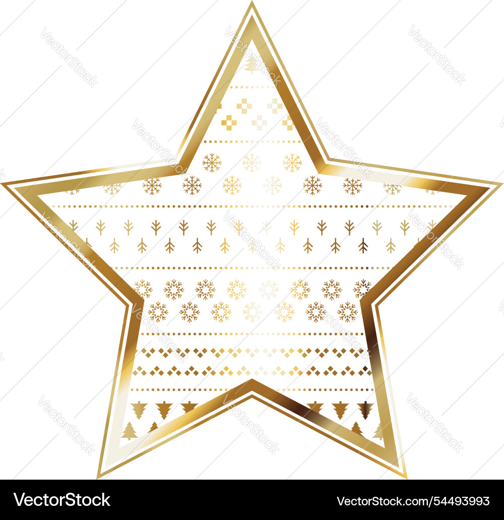 Golden schöne Stern Weihnachtsdekoration Golden schöne Stern Weihnachtsdekoration vektorbild