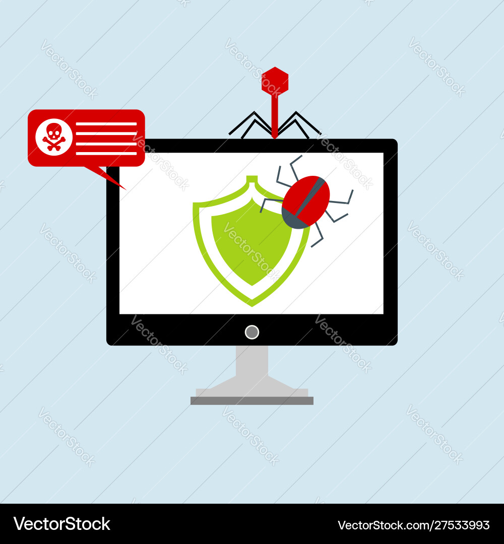 Hacker activity computeralert notification Hacker activity computeralert notification vector image