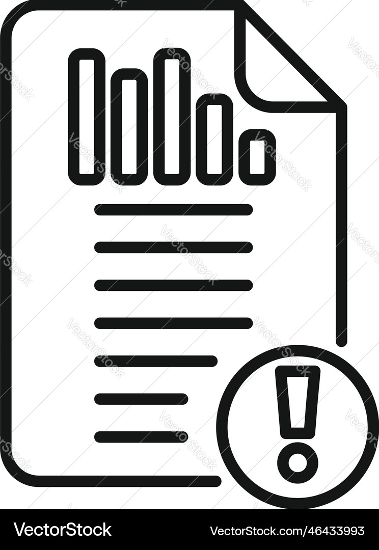 Report urgent icon outline computer data Report urgent icon outline computer data vector image