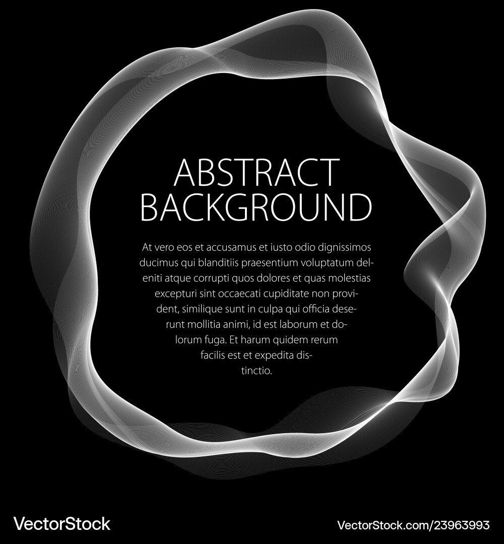 Round smooth linear frame of wavy lines abstract Round smooth linear frame of wavy lines abstract vector image