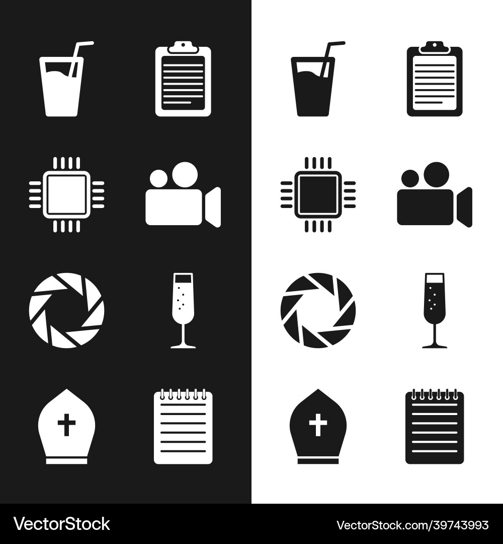 Set movie or video camera processor with cpu vector image