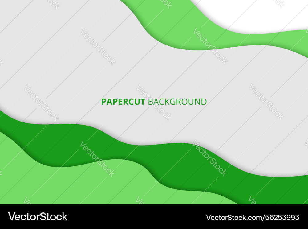 Smooth layered abstract papercut background vector image