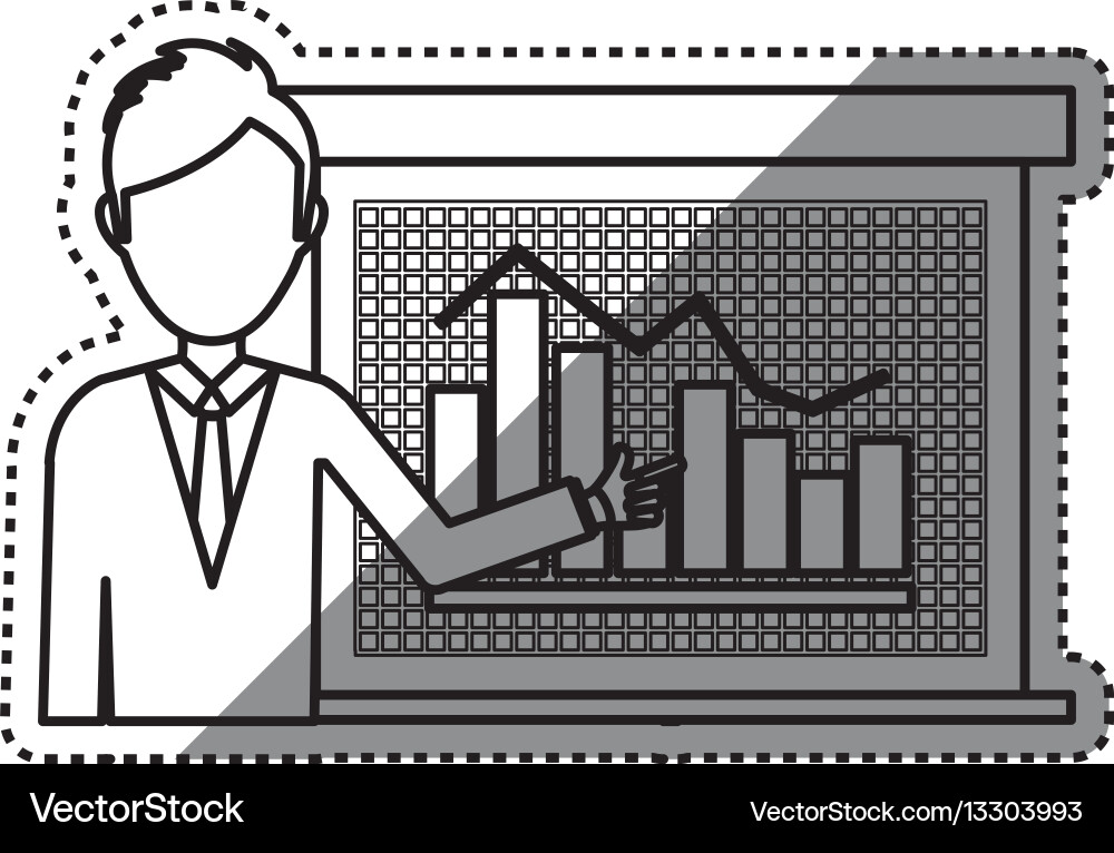 Statistic graph report Royalty Free Vector Image