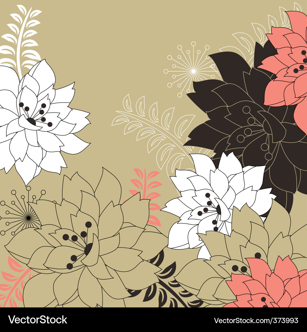 Stylized Floral Background Vector Image