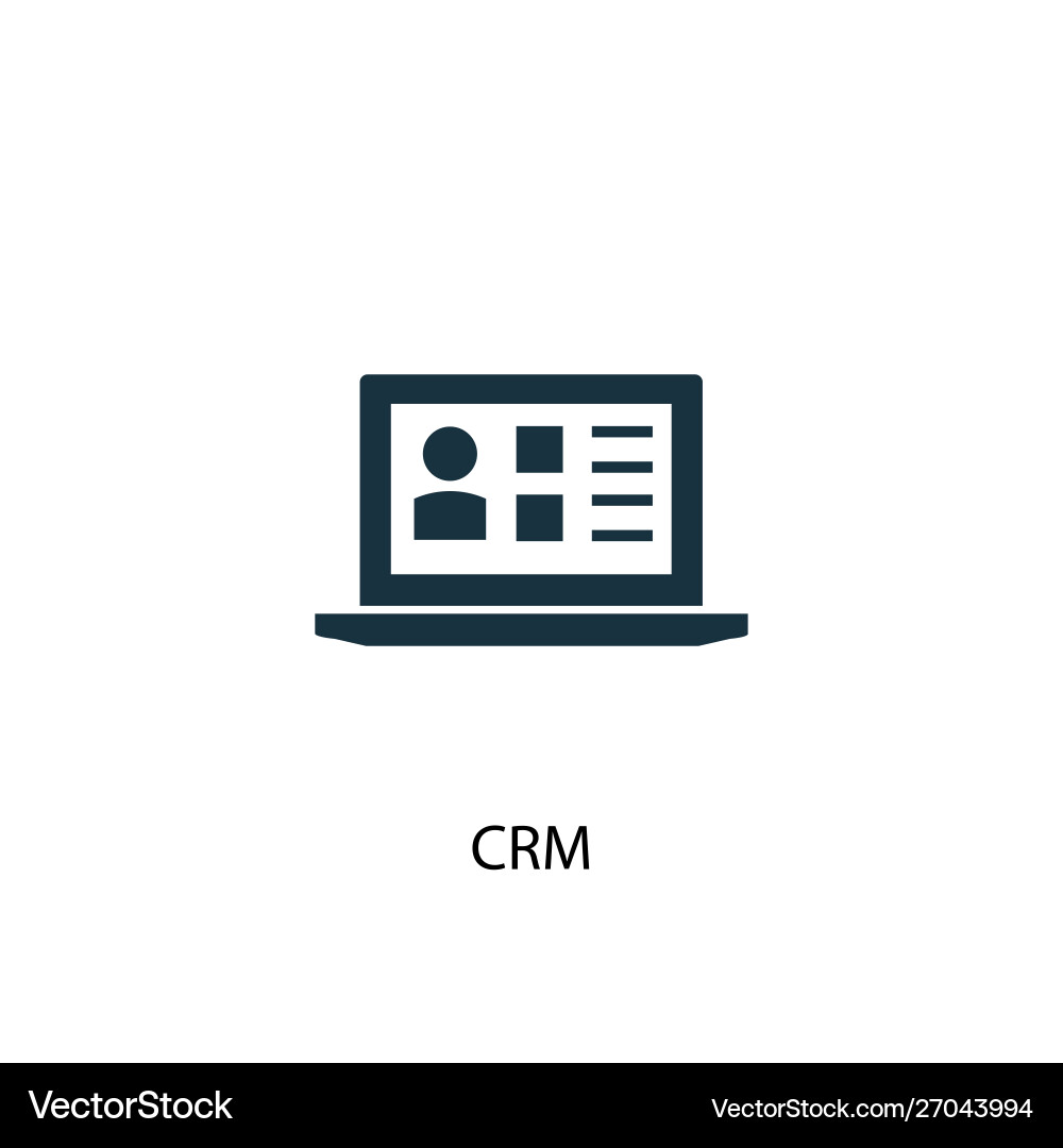 Crm icon simple element concept vector image