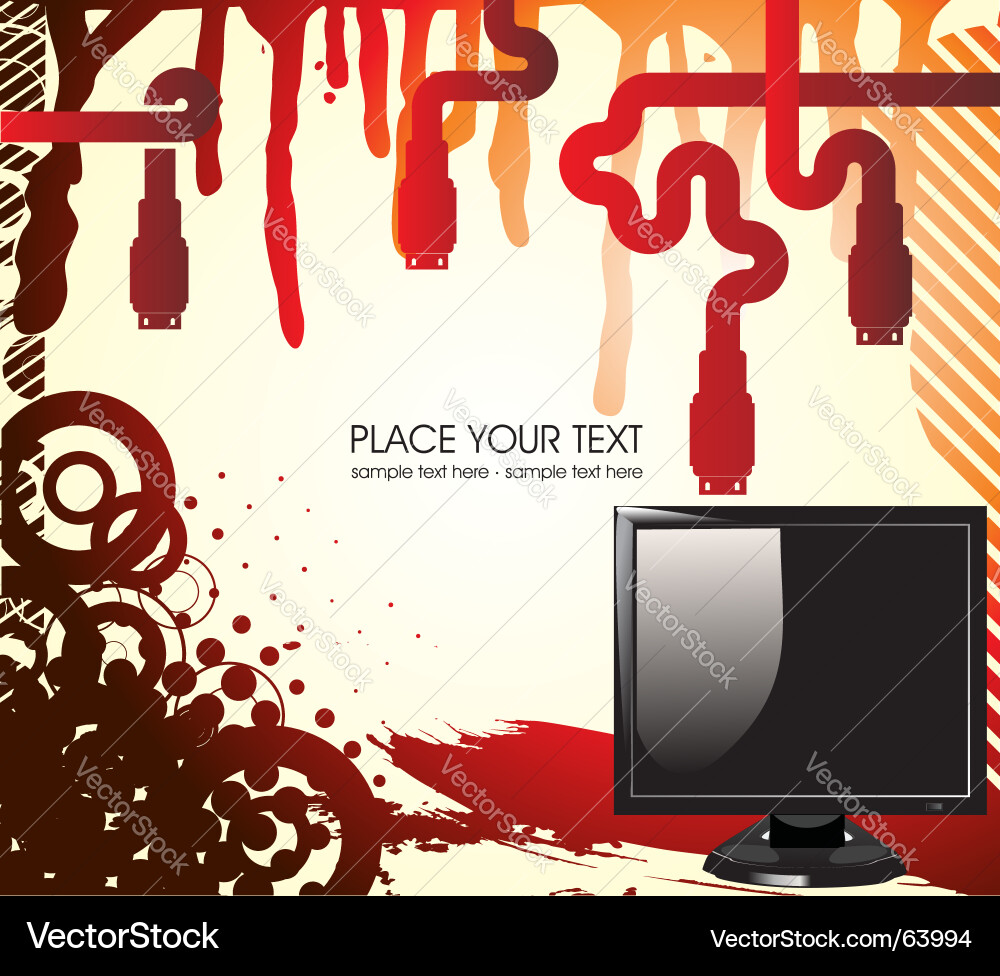 Digital Display Technology Vector Image