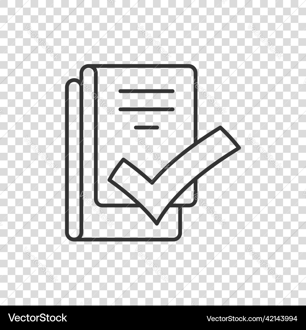Document checklist icon in flat style report Vector Image