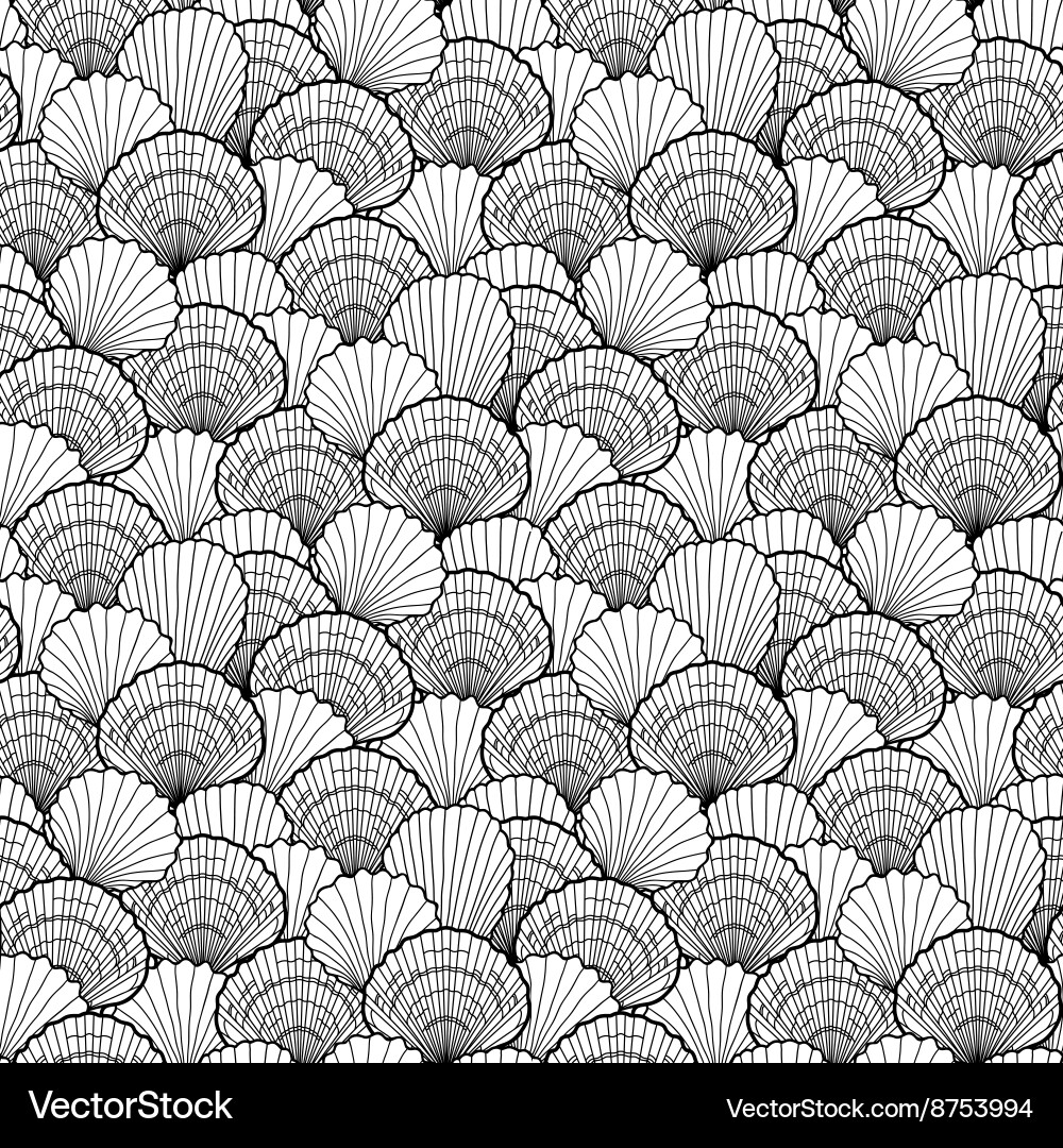 Elegant Seashell Pattern vector image