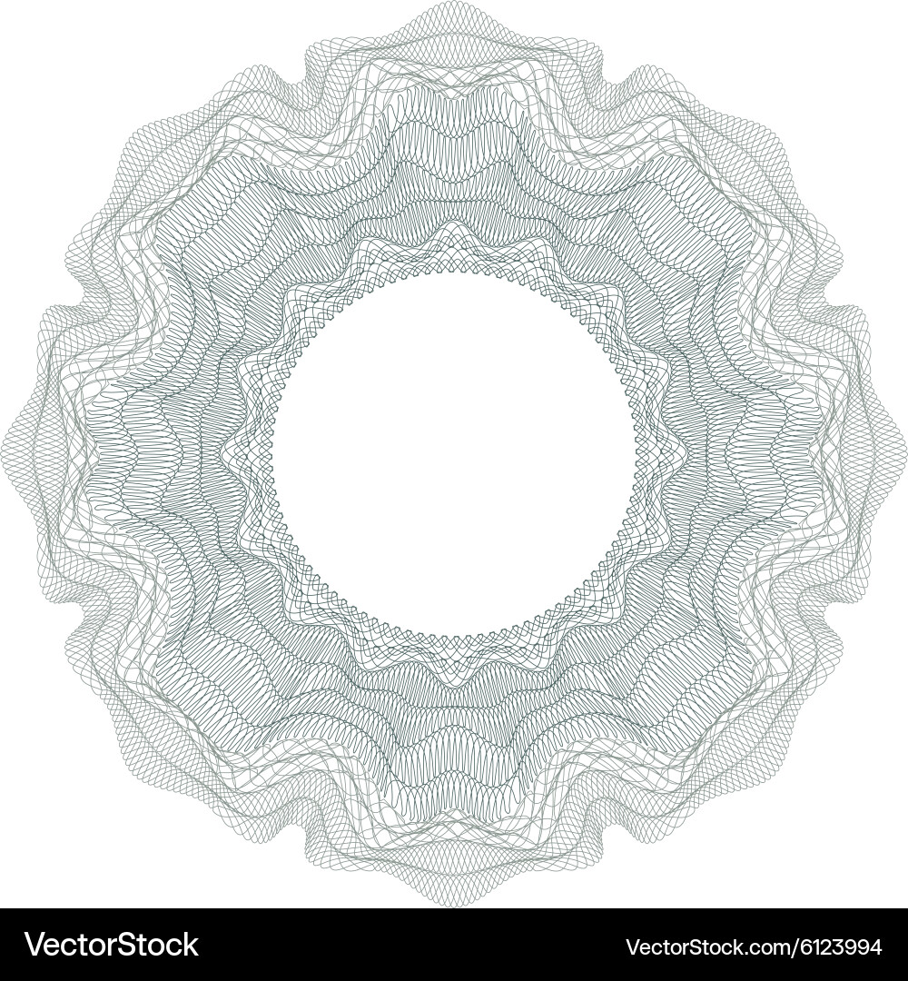 Guilloche element for design certificate Vector Image