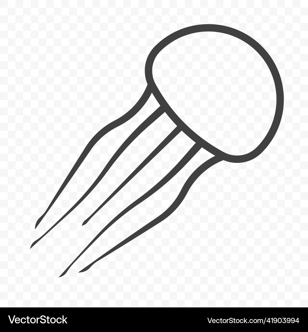 Jellyfish linear icon a simple image Jellyfish linear icon a simple image vector image