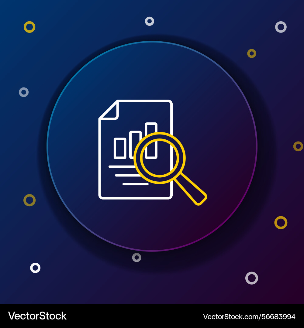 Line document with graph chart icon isolated Line document with graph chart icon isolated Vector Image