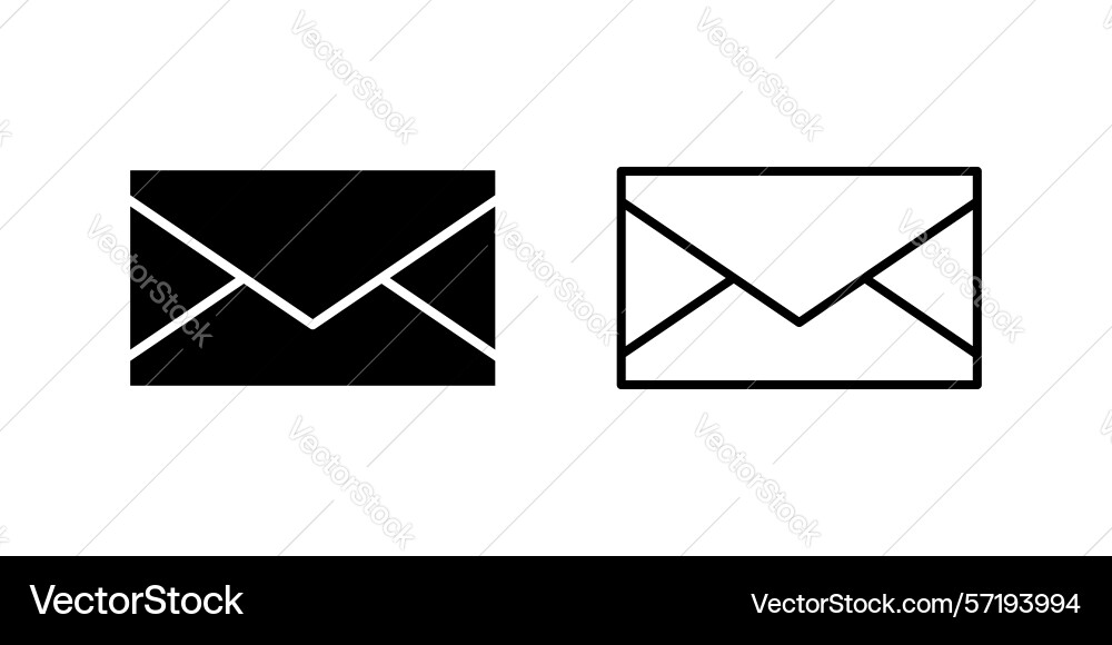 Message icon set visualizing email or text Message icon set visualizing email or text vector image