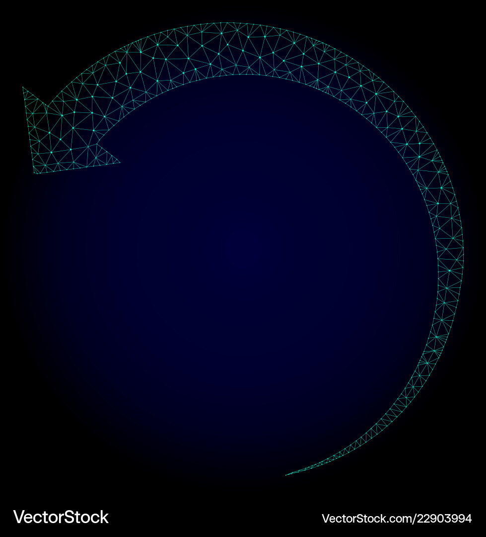 Rotate backward polygonal frame mesh Rotate backward polygonal frame mesh vector image