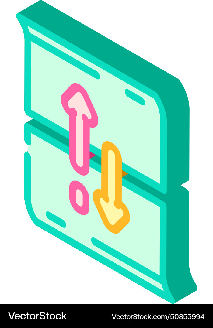 Scroll hijacking ux ui design isometric icon Scroll hijacking ux ui design isometric icon vector image