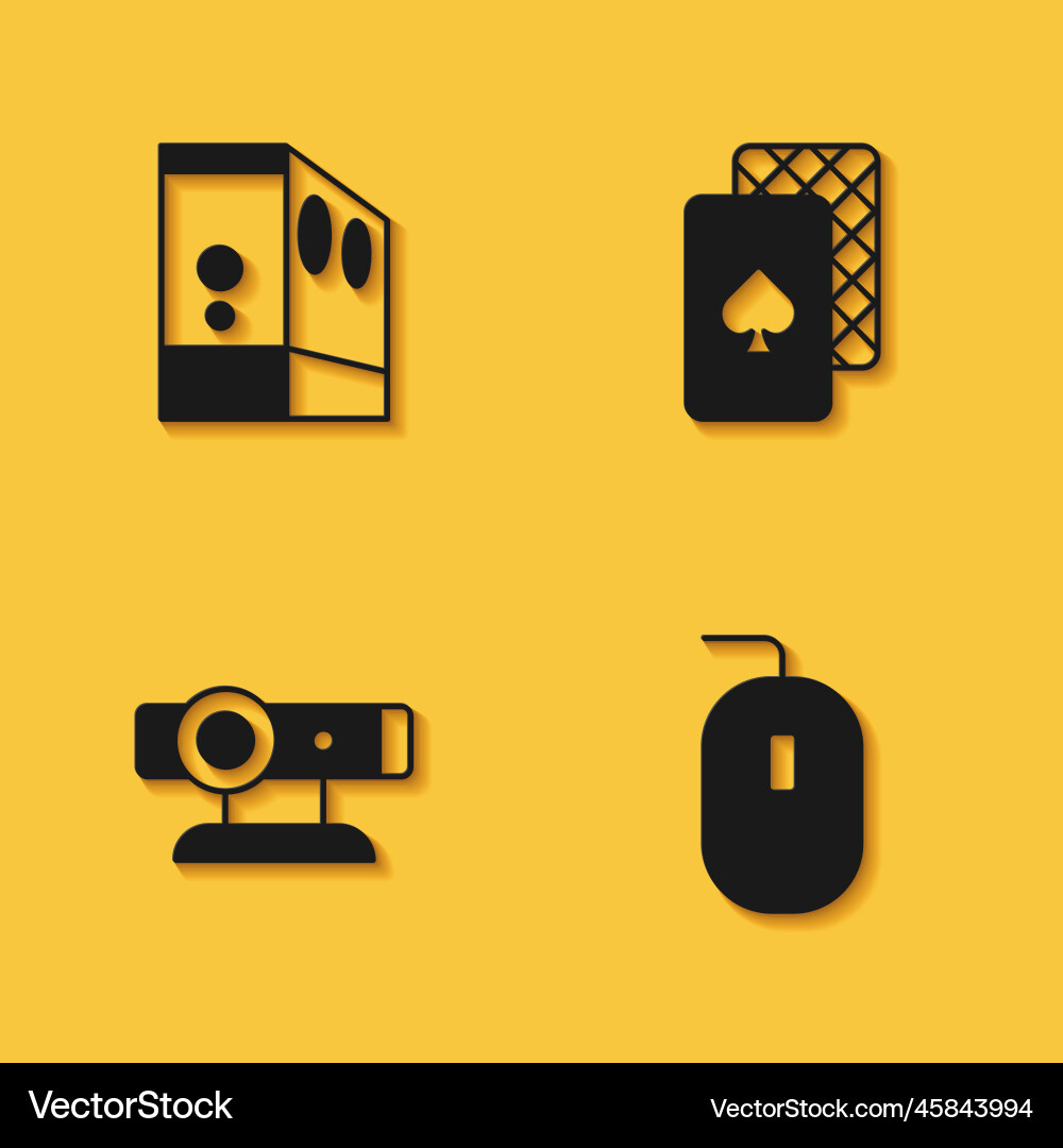 Set Fall von Computer-Maus-Web-Kamera Set Fall von Computer-Maus-Web-Kamera vektorbild