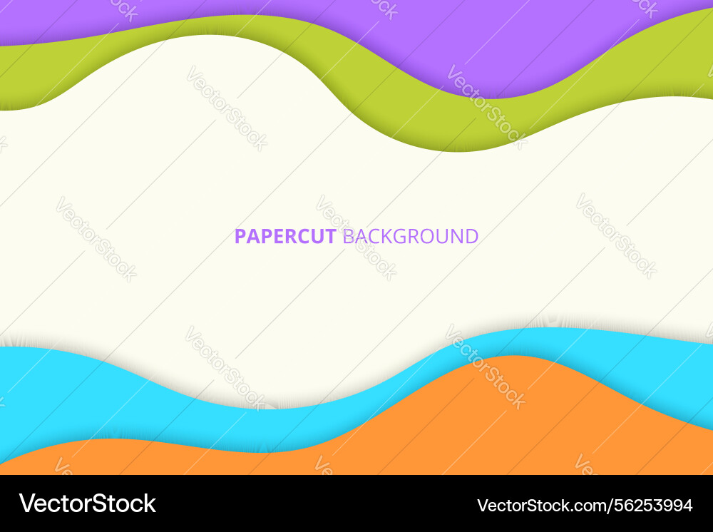 Smooth layered abstract papercut background Vector Image