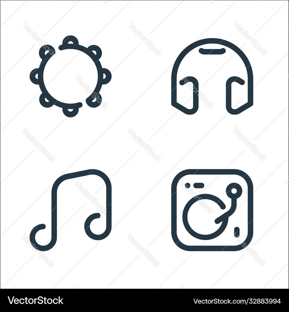 Sound line icons linear set quality Sound line icons linear set quality Vector Image