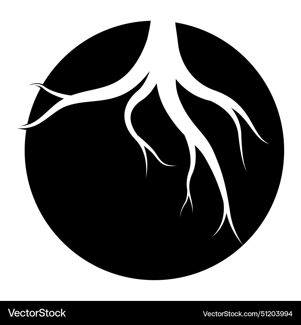 Tree root icon template Vector Image