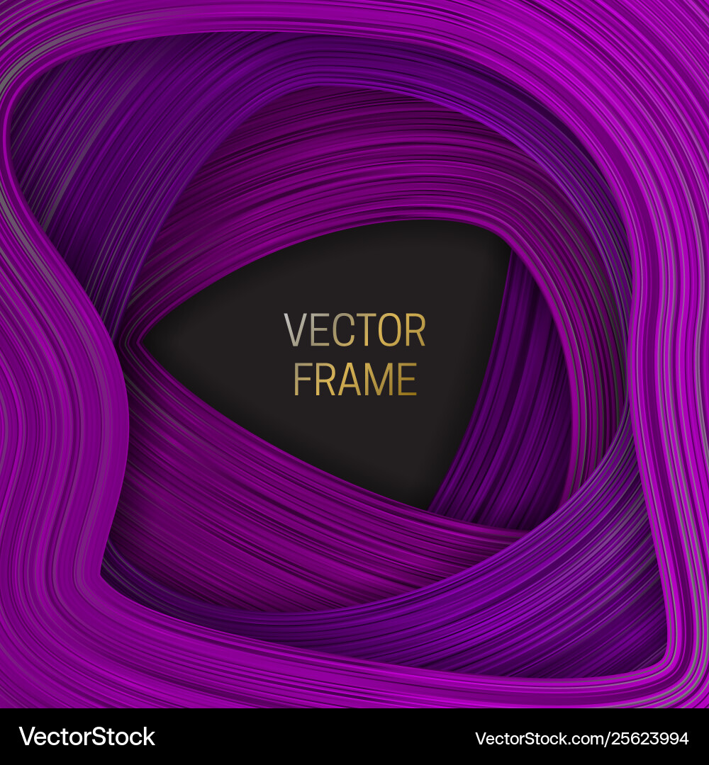 Volumetric frame on shades purple background Vector Image