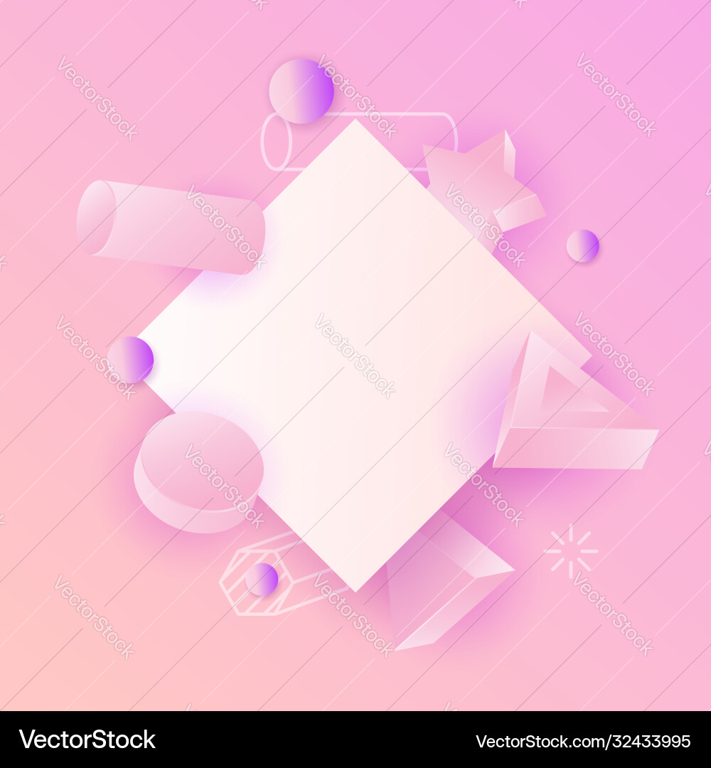 3d realistic primitives composition 3d realistic primitives composition vector image