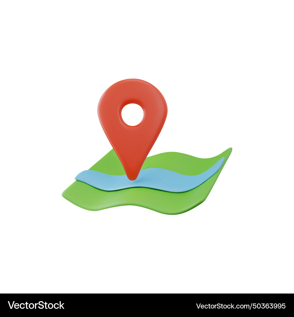 A 3d map navigation route A 3d map navigation route Vector Image