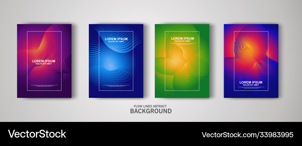 Abstract flow lines pattern background vector image