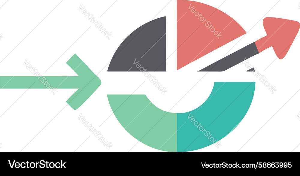 Circular progress workflow optimization icon Vector Image