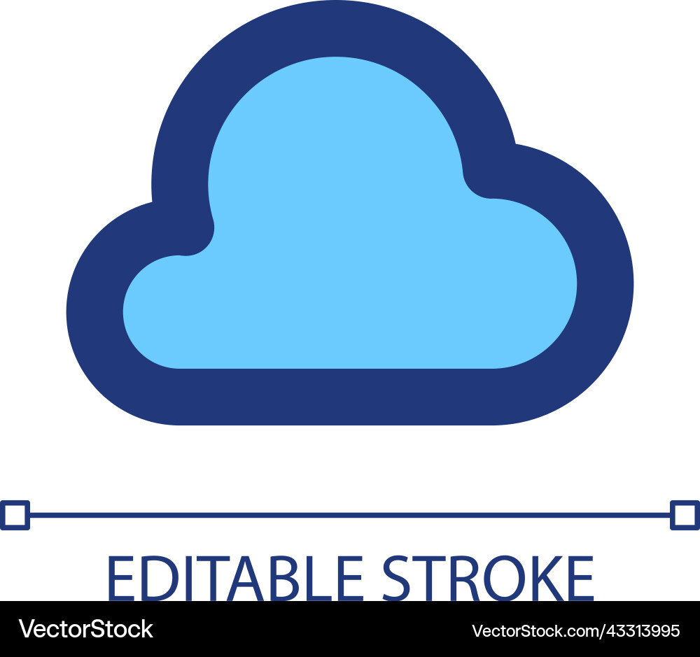 Cloud computing pixel perfect rgb color ui icon Cloud computing pixel perfect rgb color ui icon Vector Image