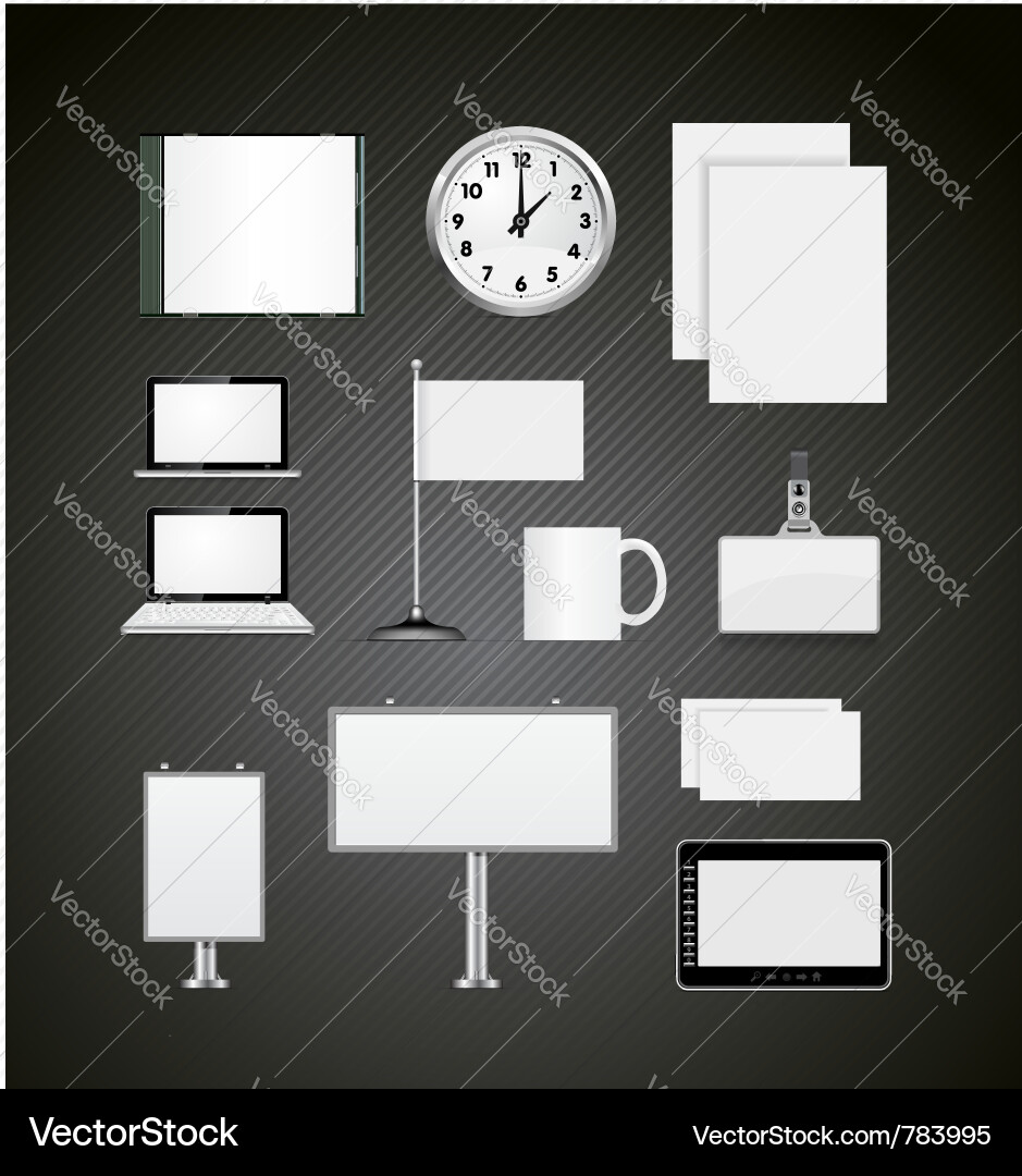 Corporate identity blank design templates vector image