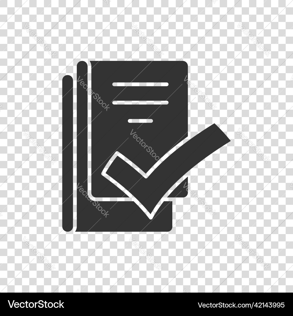 Document checklist icon in flat style report Vector Image