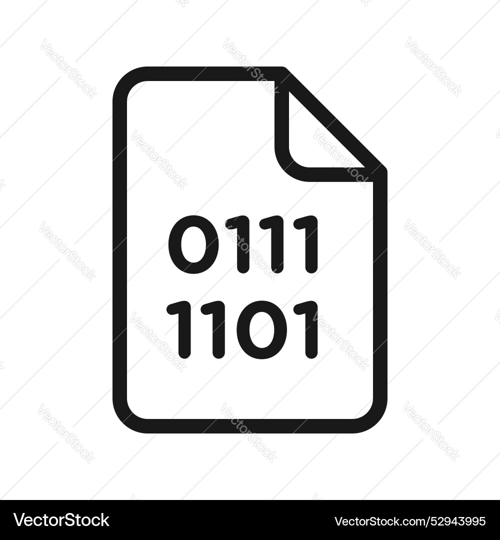File binary icon File binary icon vector image