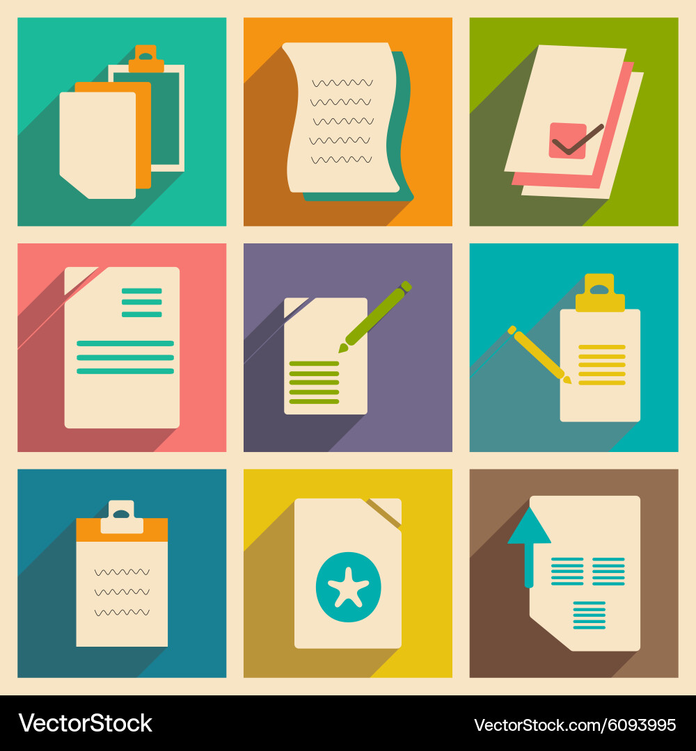 Flat with shadow concept and mobile application vector image