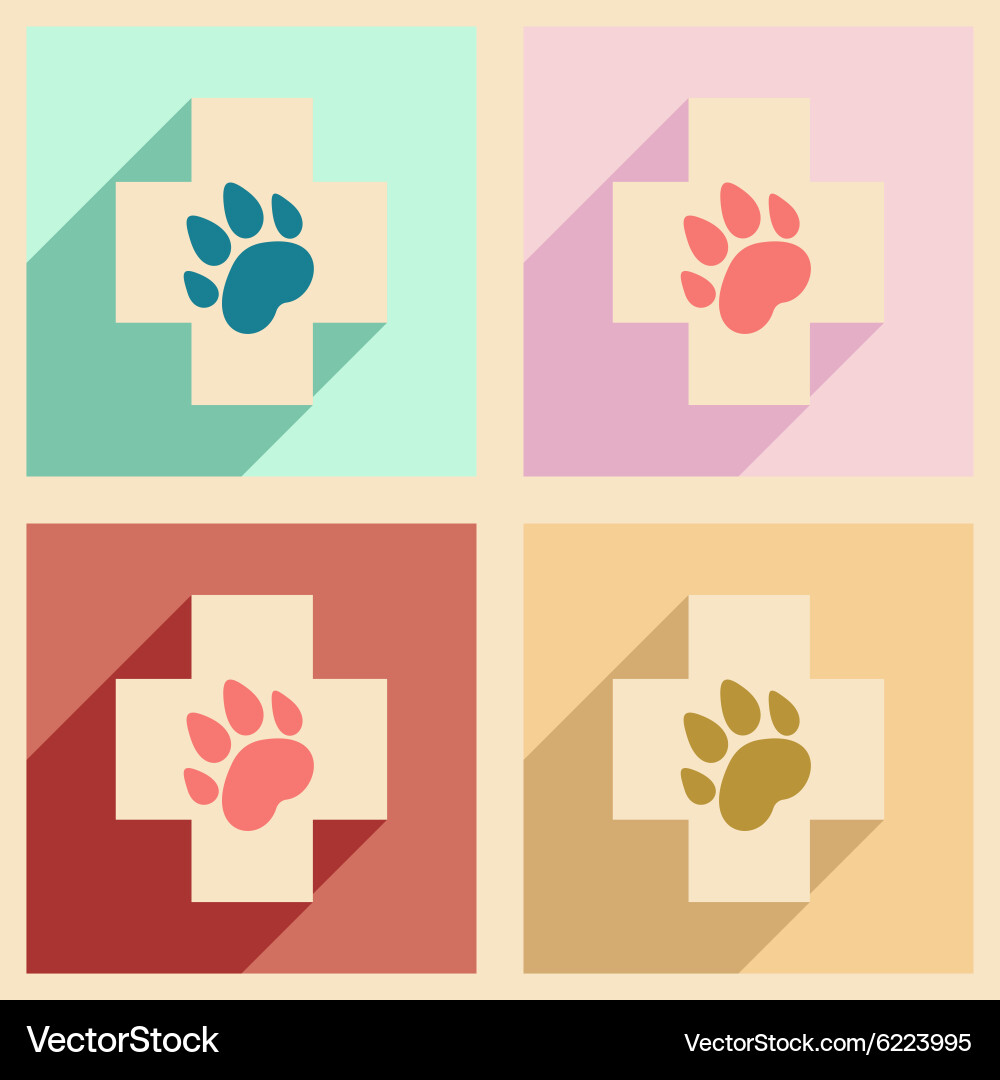 Flat with shadow concept and mobile application vector image