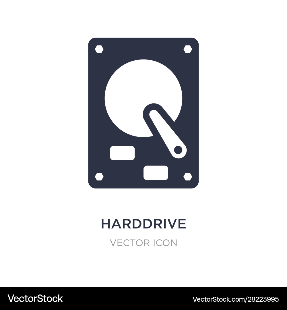 Harddrive icon on white background simple element Vector Image