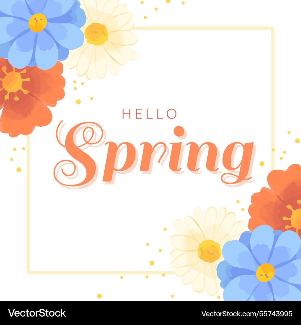 Hello spring background Vector Image