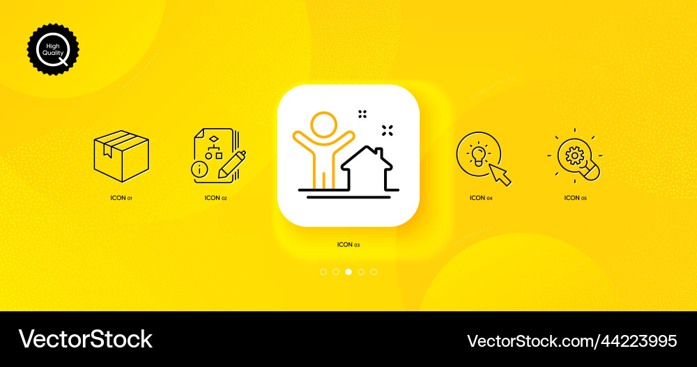 Innovation Algorithmus und neues Haus minimale Linie Innovation Algorithmus und neues Haus minimale Linie vektorbild