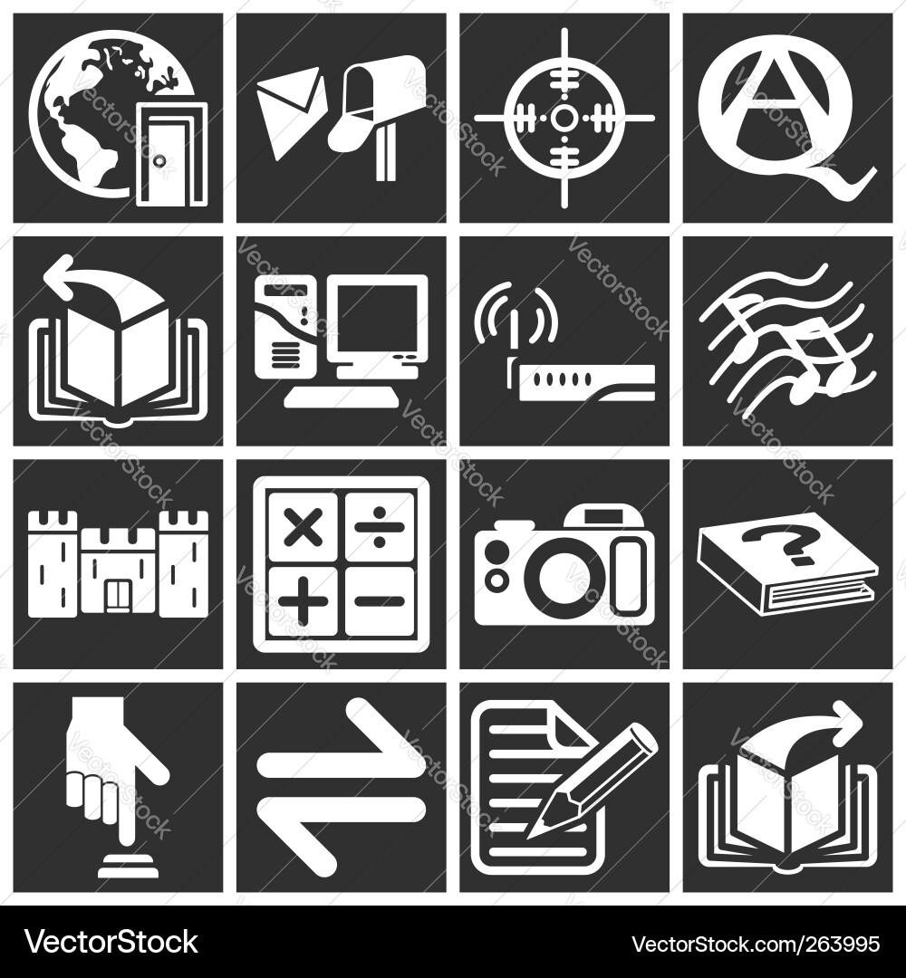 Internet web icon series set Vector Image