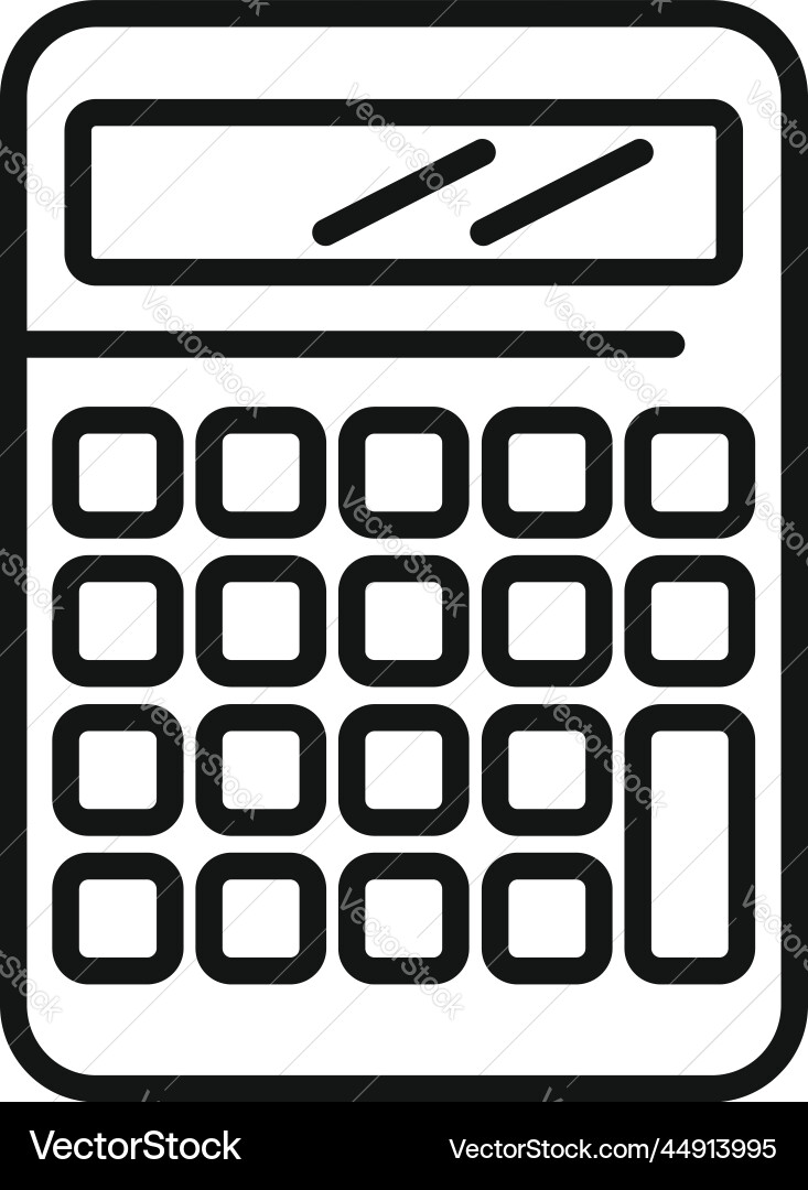 Lab Scientist with Calculator Icon vector image