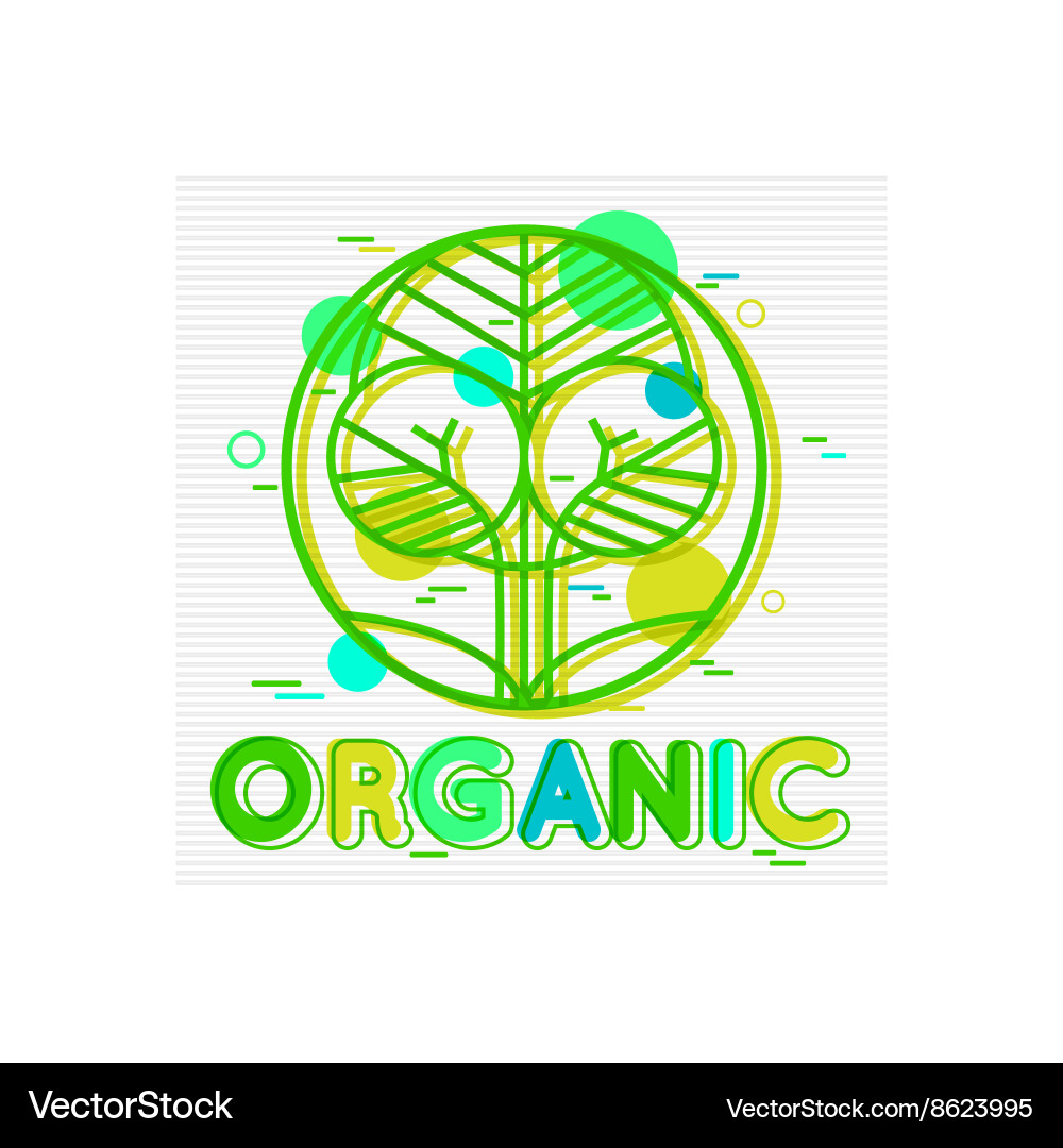 Organic concept background with abstract tree vector image