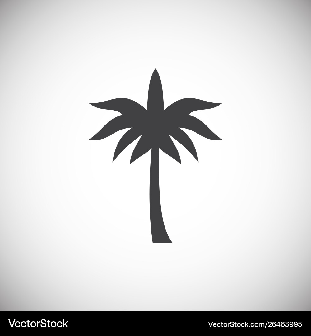 Palm tree icon on background for graphic and web Palm tree icon on background for graphic and web Vector Image