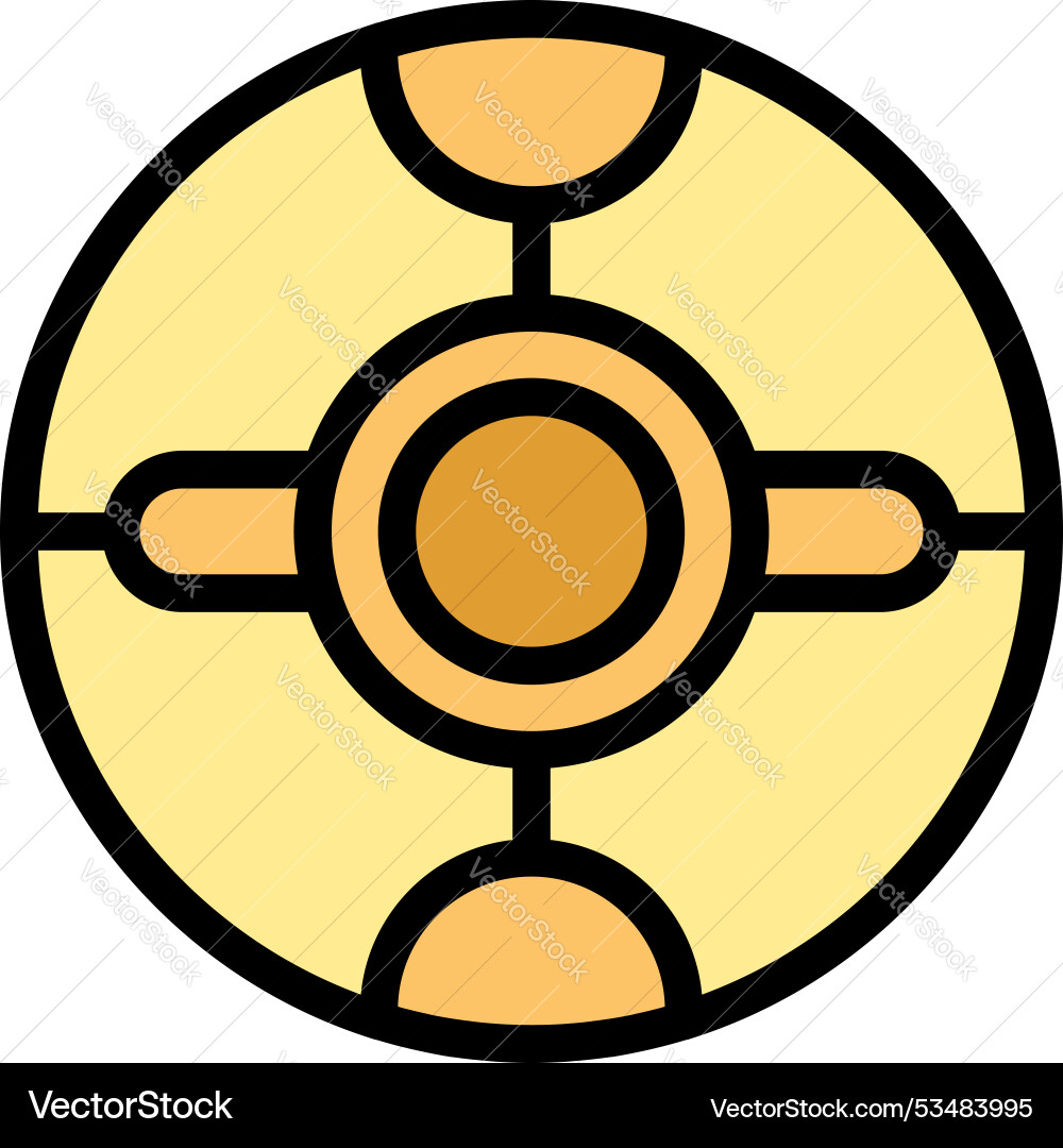 Round button with abstract pattern is being pushed Round button with abstract pattern is being pushed vector image