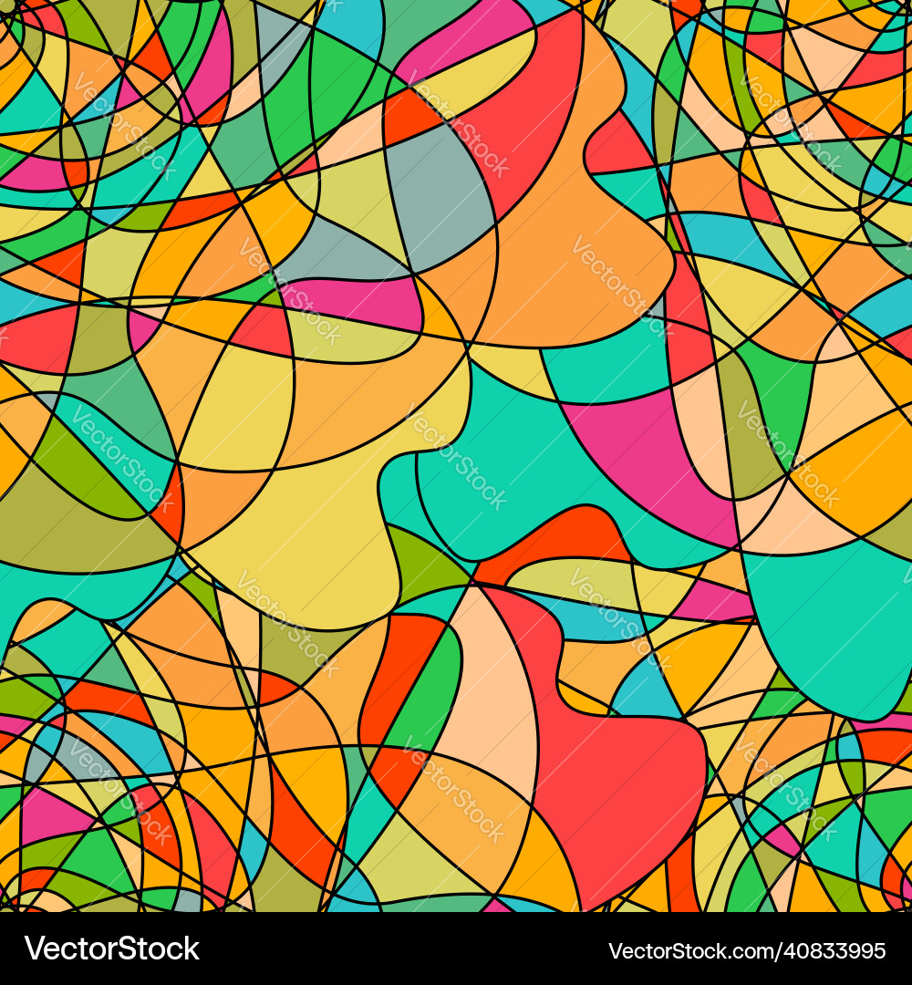 Seamless pattern with abstract swirling colorful Seamless pattern with abstract swirling colorful vector image