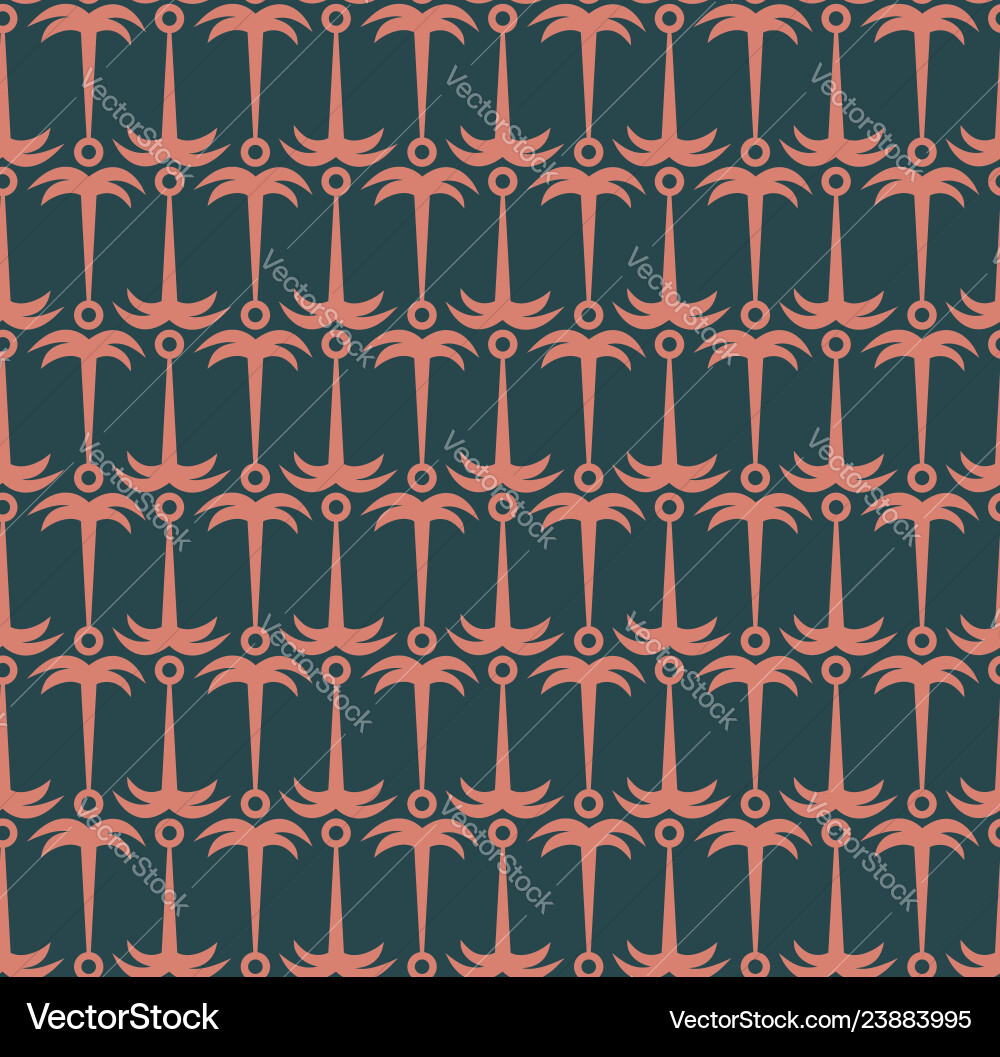 Seamless pattern with repeated anchor shapes vector image