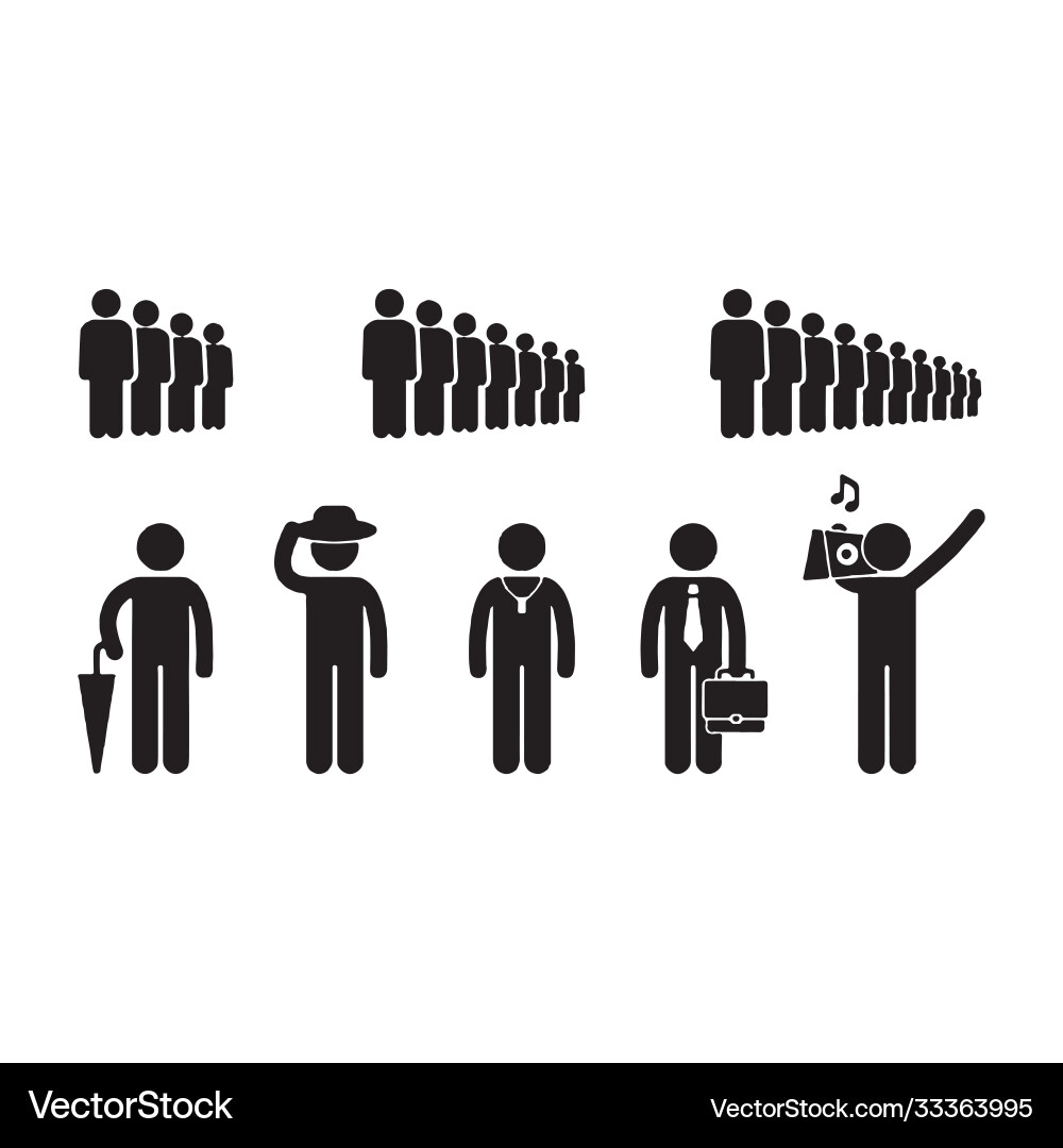 Set meeting icons such as group team people Set meeting icons such as group team people vector image