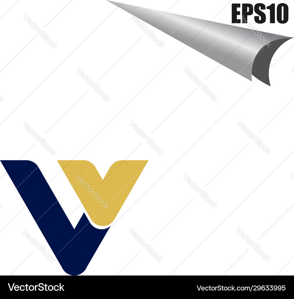 Simple lv initial monogram design template Vector Image