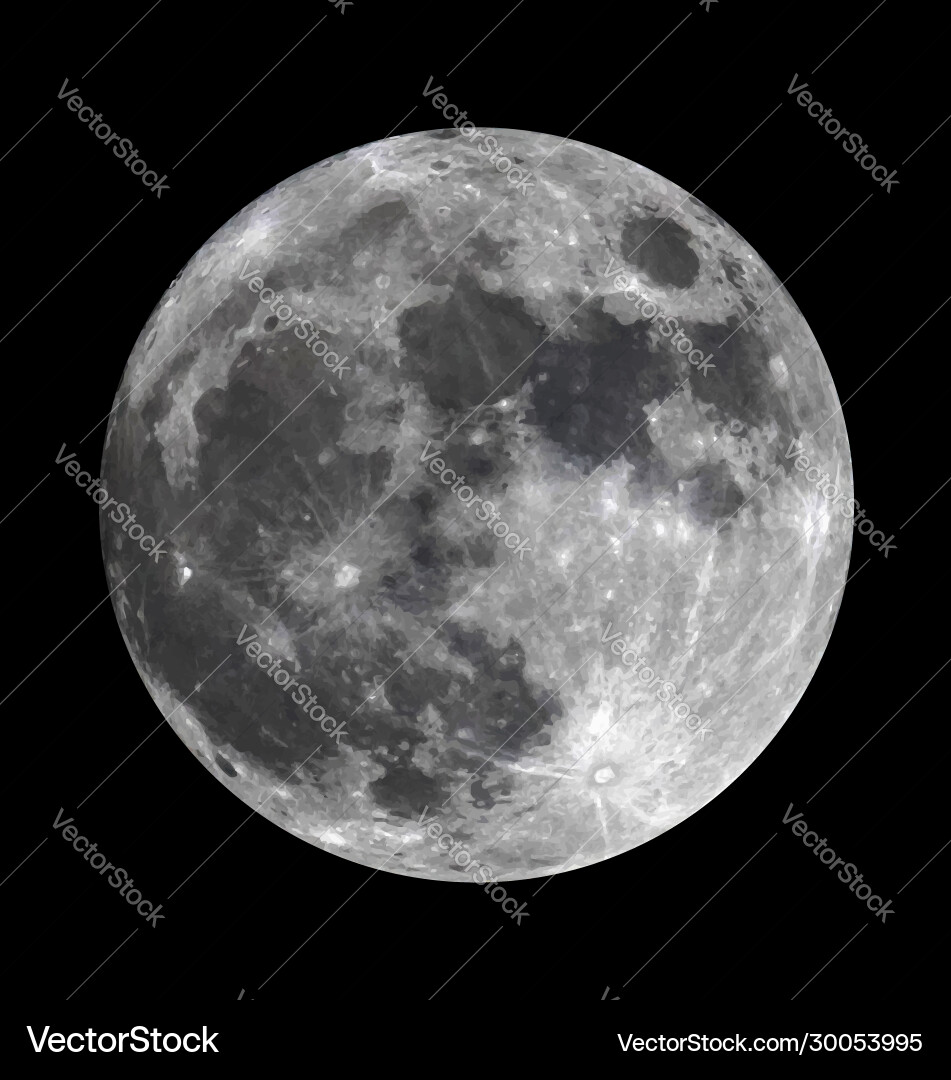 Spectacular Full Moon Vector Image