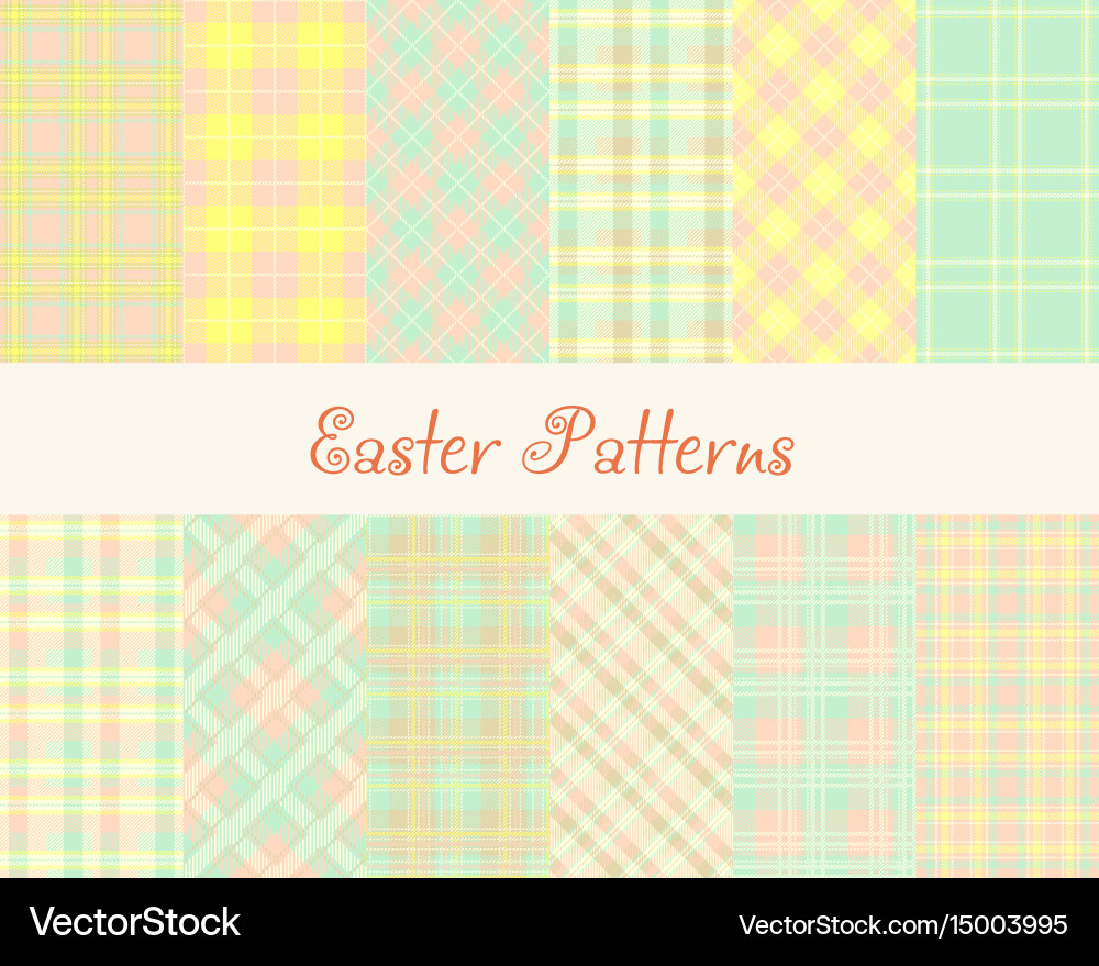 Spring Easter Patterns vector image